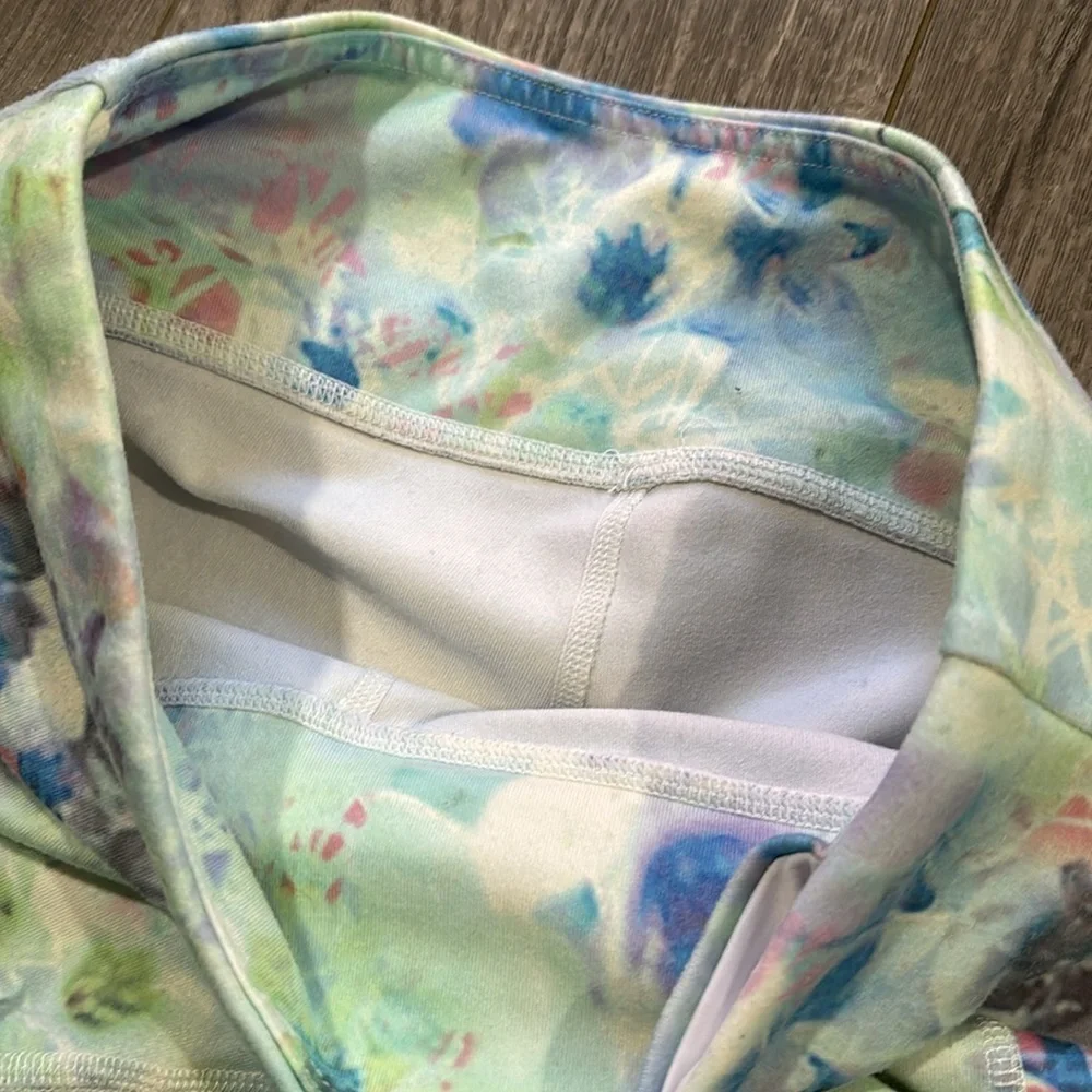 Alo Yoga Alo Runway Yoga Leggings Floral Glo/Ombre Blue Mesh S